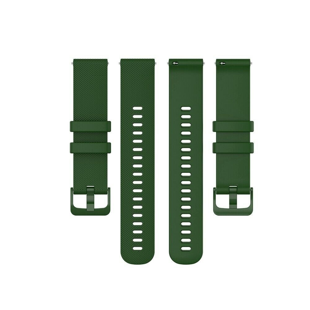 Watch Strap Premium Silicone 20mm - Quick Release (Dark Green)