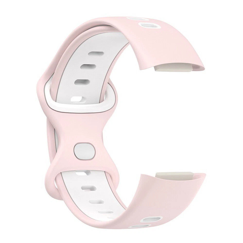 Fitbit Charge 5 Sport Strap (Pink/White)