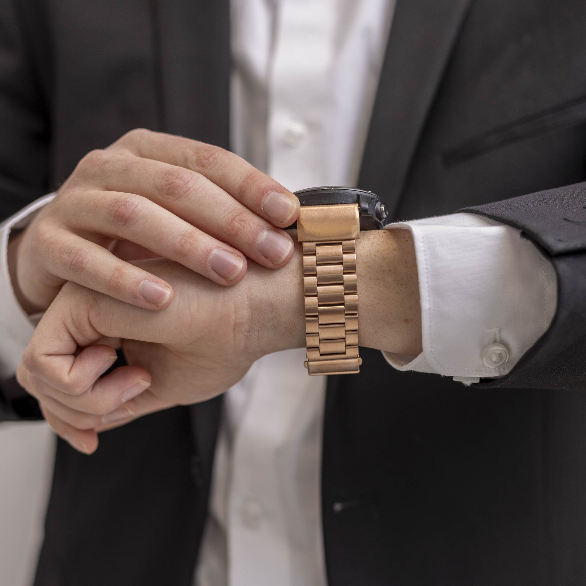 Garmin Instinct 2 Steel Strap (Rose Gold)