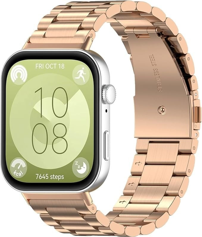 Huawei Watch Fit 4 Pro Steel Strap (Rose Gold)