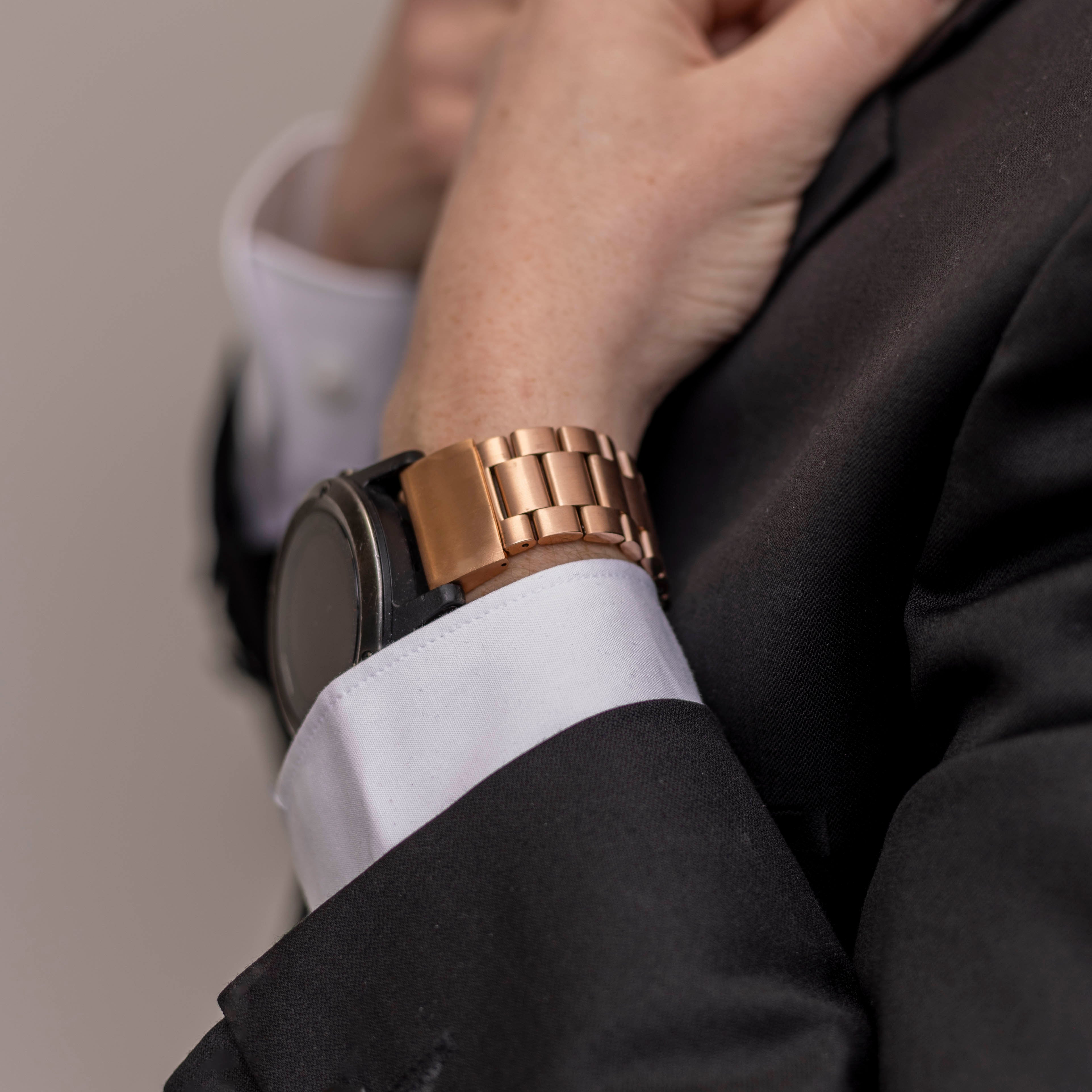 Garmin Fenix 5x/6x Steel Strap (Rose Gold)