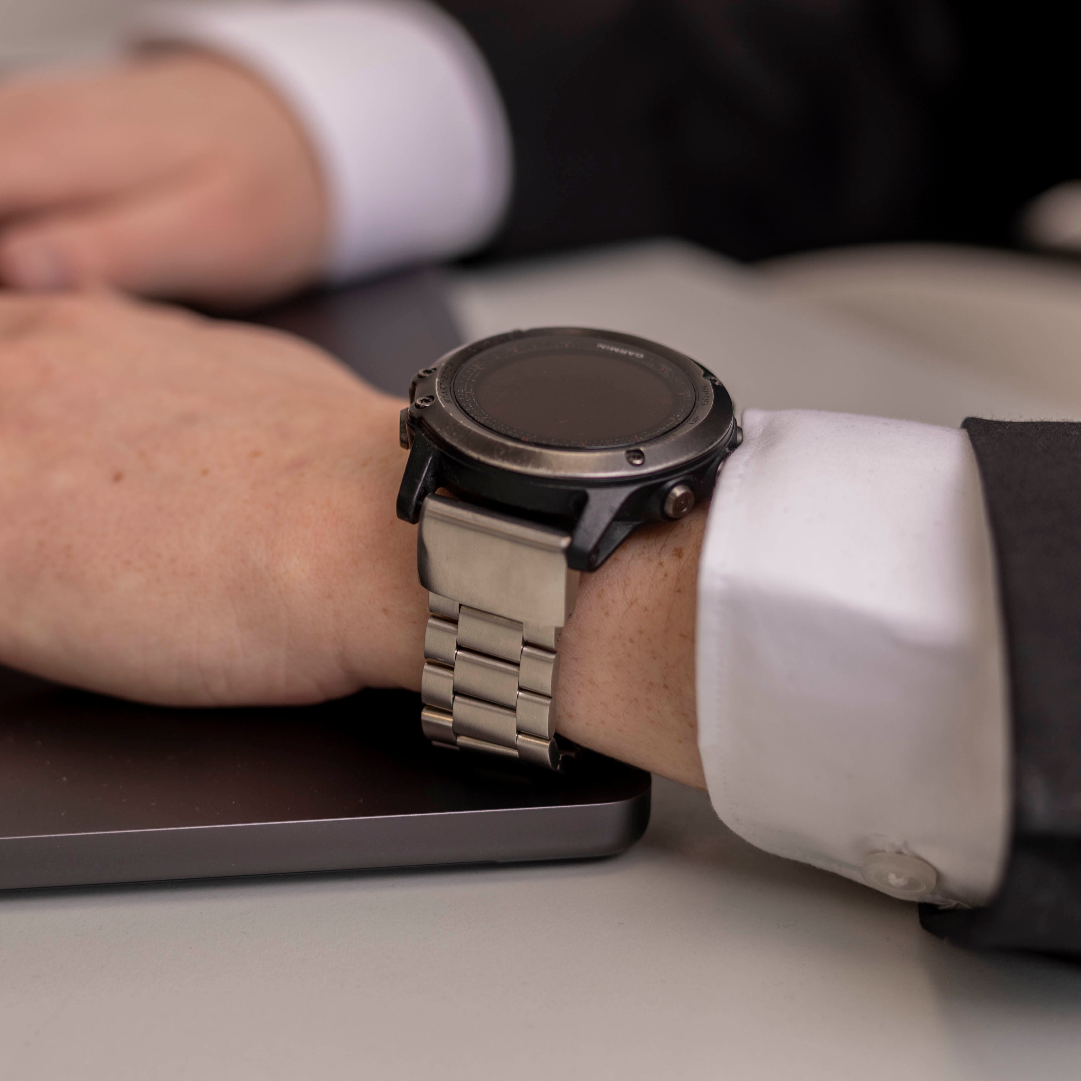 Garmin Instinct 3 - 50mm Steel Strap (Silver)