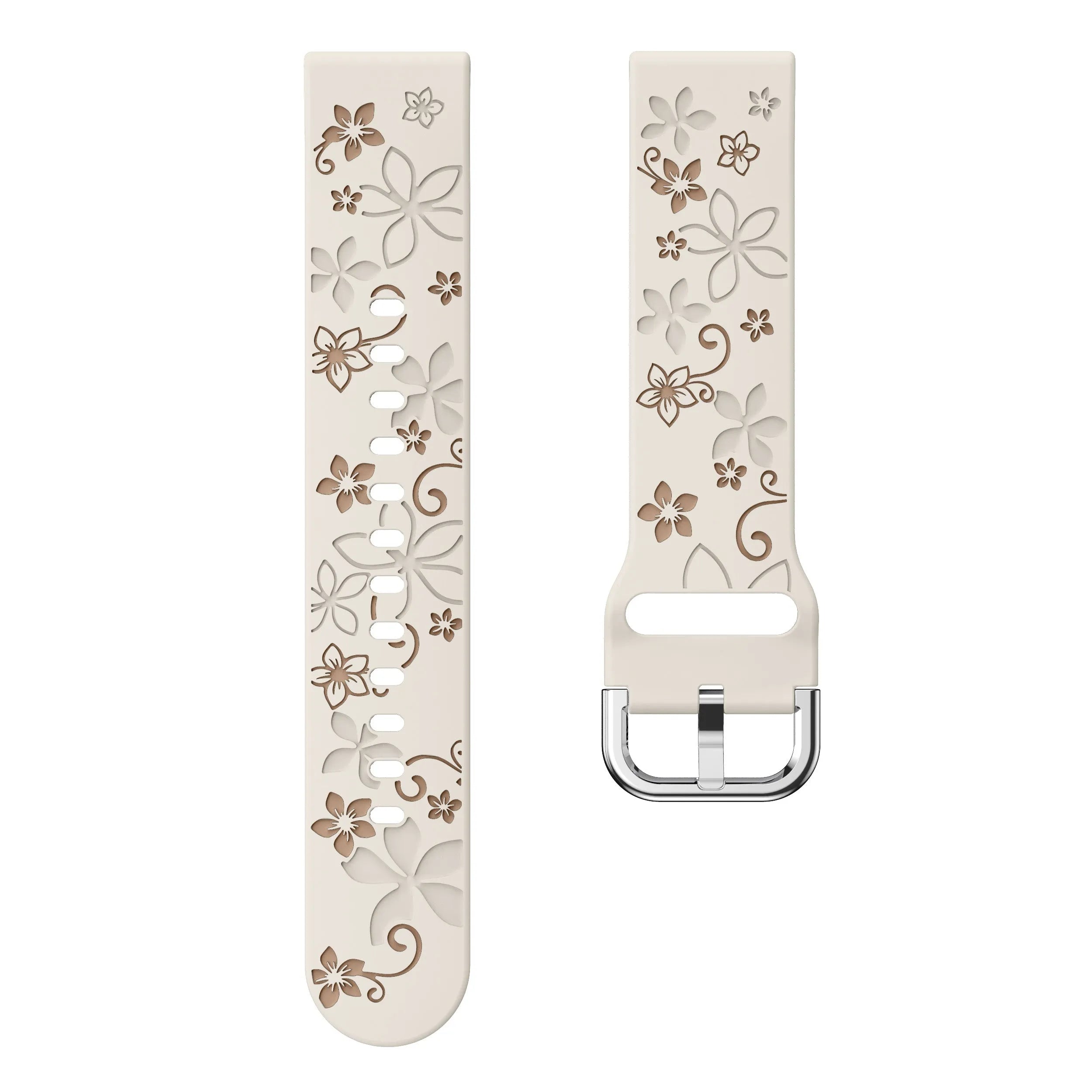 Oppo Watch X2 Mini Flower Silicone Strap (Starlight/Beige)
