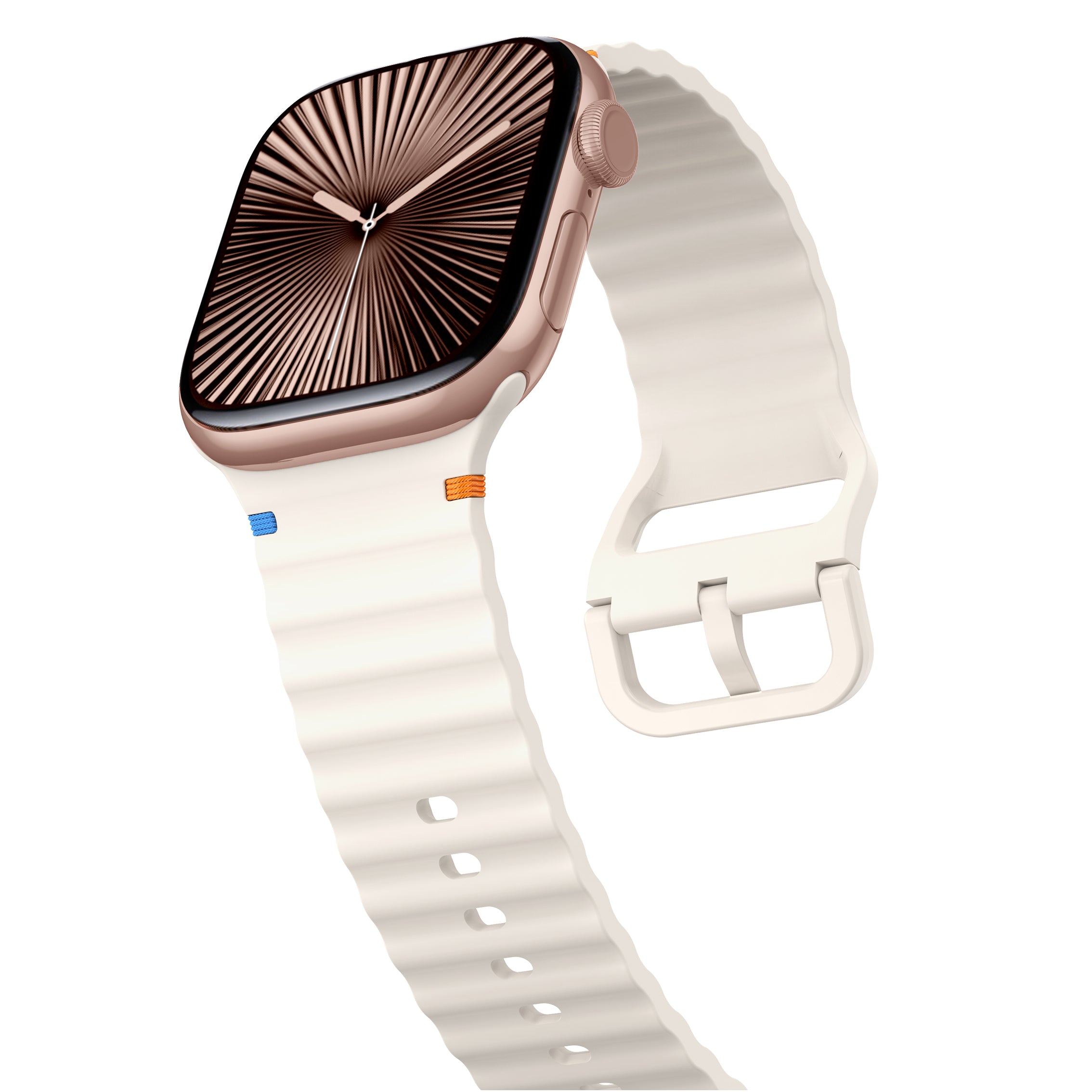 Apple Watch Wave Silicone Strap (Starlight)