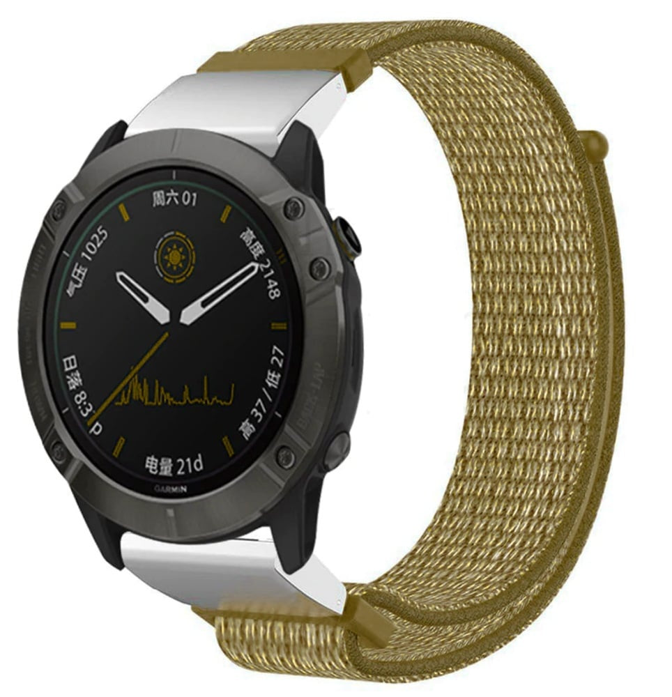 Garmin Fenix 5 6 Nylon Strap Olive Green