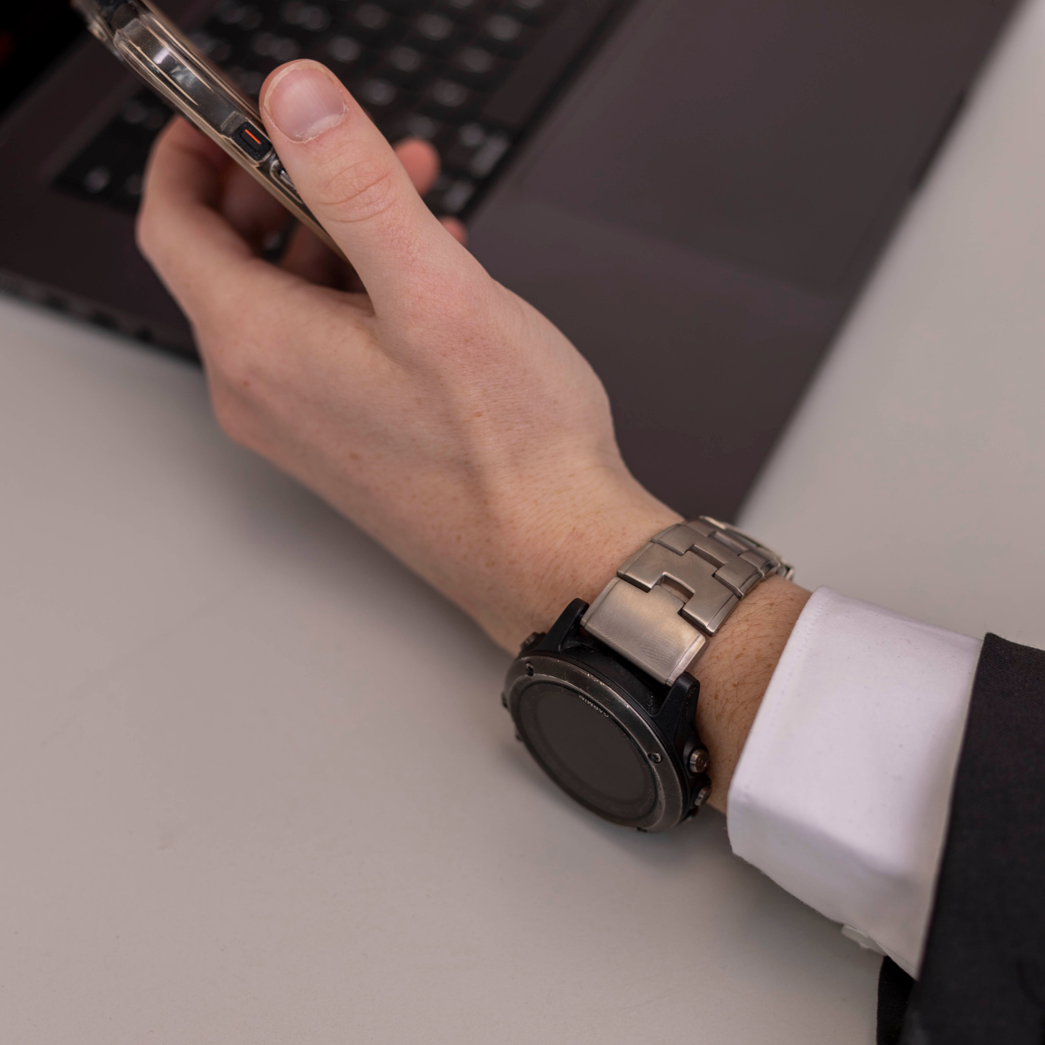 Garmin Instinct 3 - 50mm Titanium Strap (Silver)