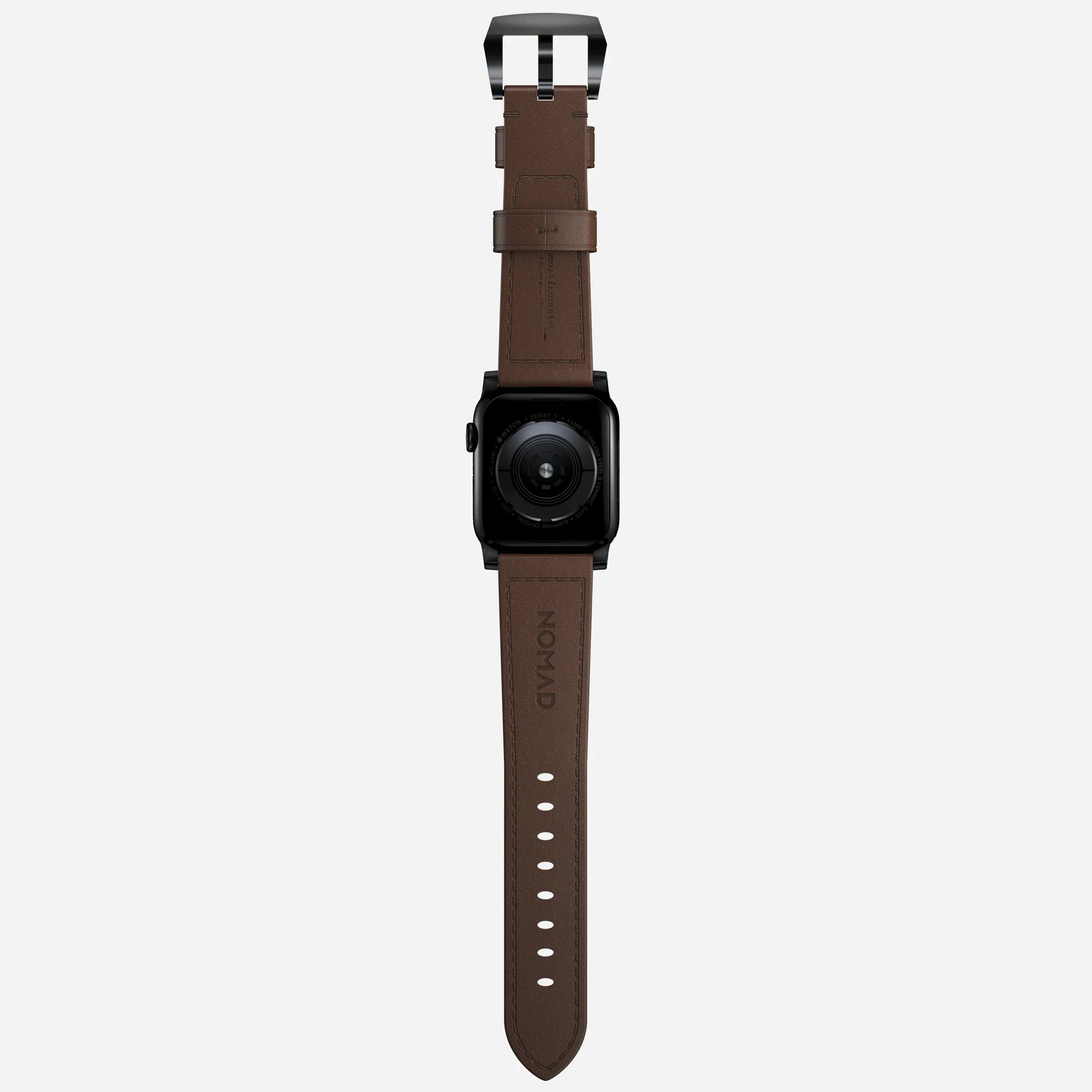 Nomad Traditional Apple Watch Leather Strap (Brown/Black)