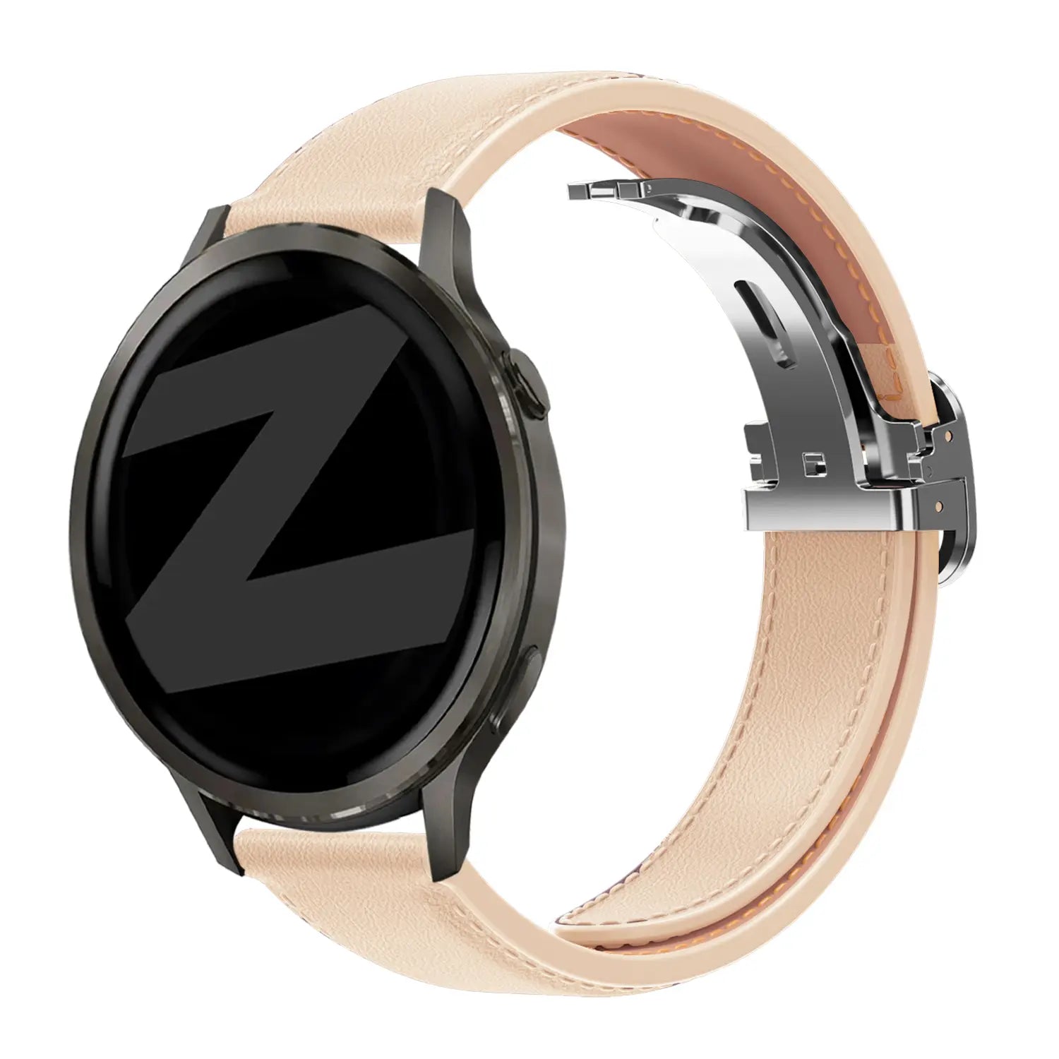 Bandz Amazfit Cheetah 2 Pro Leather Strap 'D-Type' (Beige)