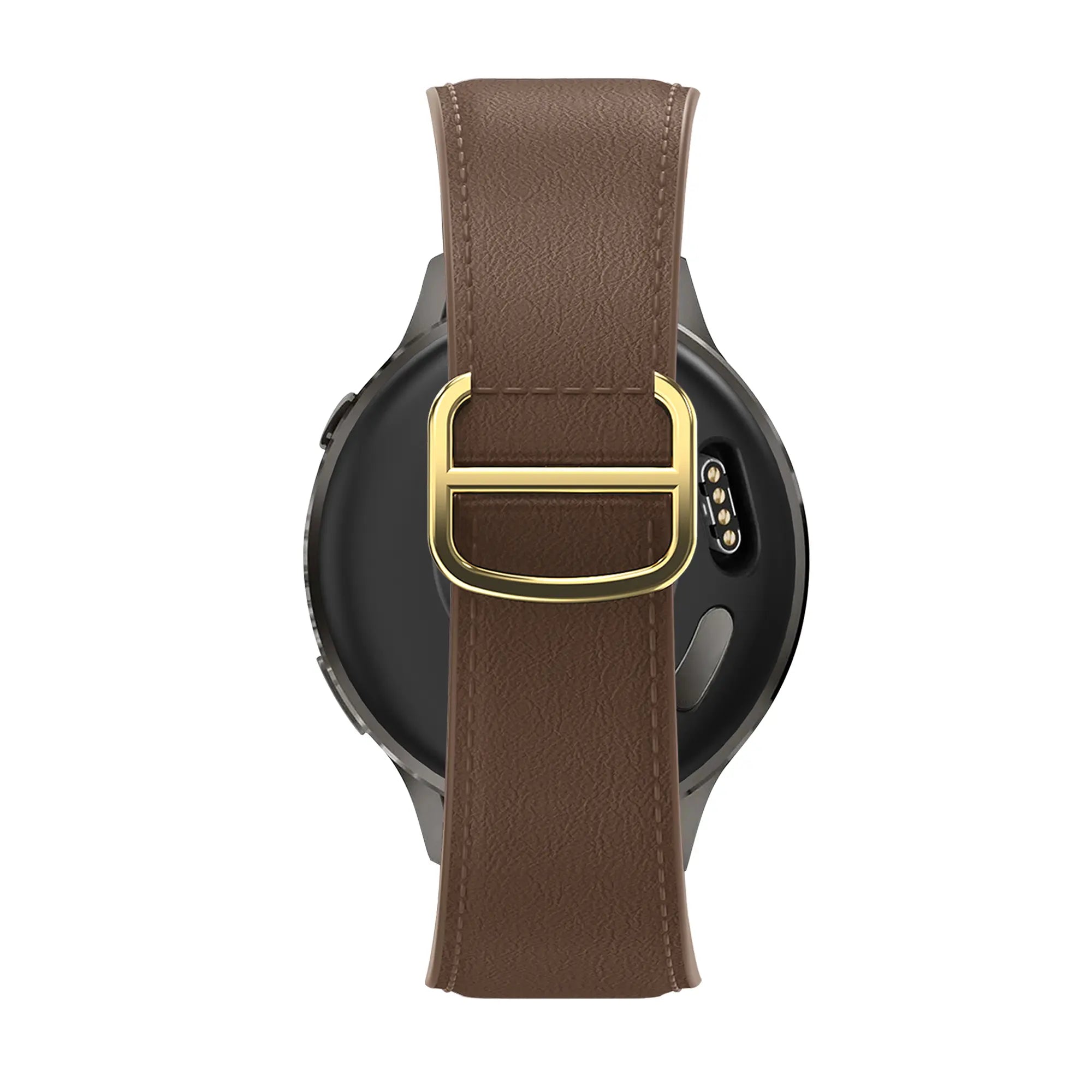 Bandz Amazfit Bip U Leather Strap 'D-Type' (Dark Brown)