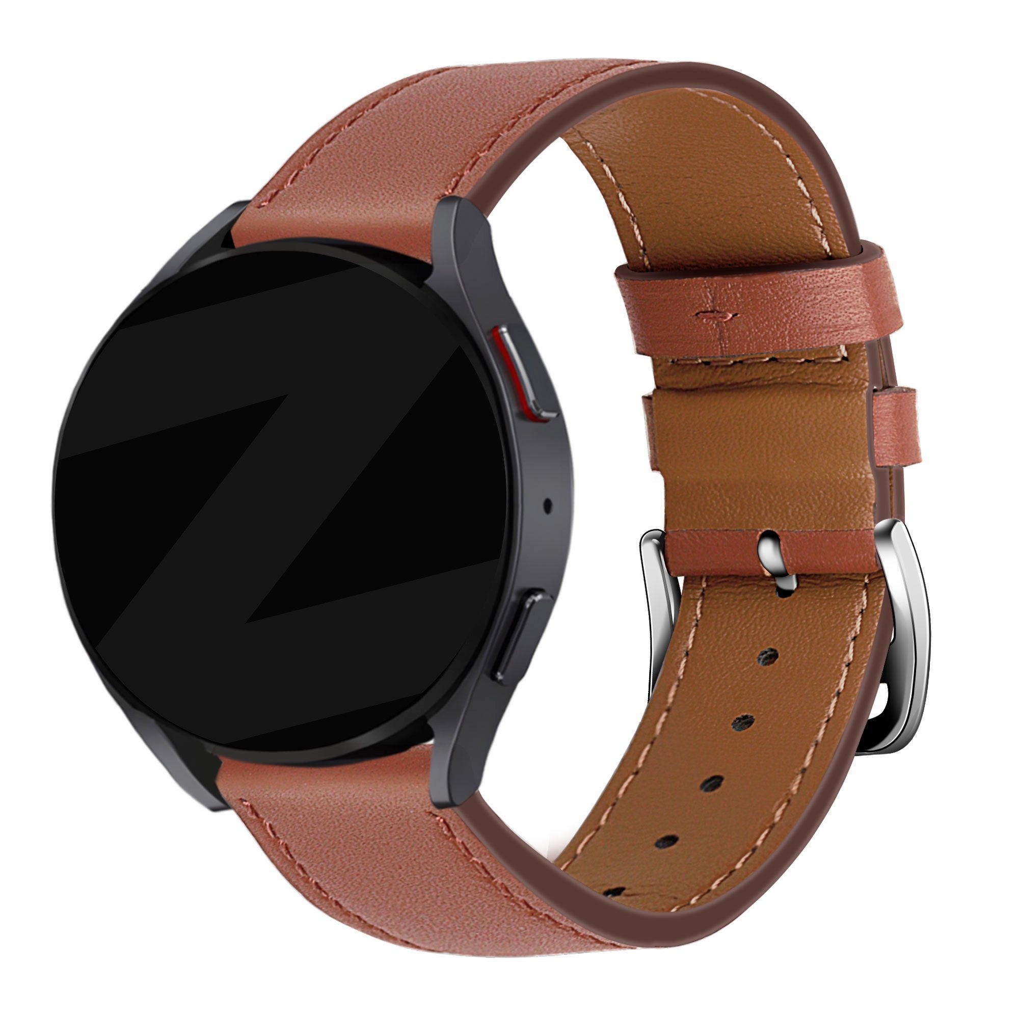 Bandz OnePlus Watch Lite Leather Strap 'Deluxe' (Brown)