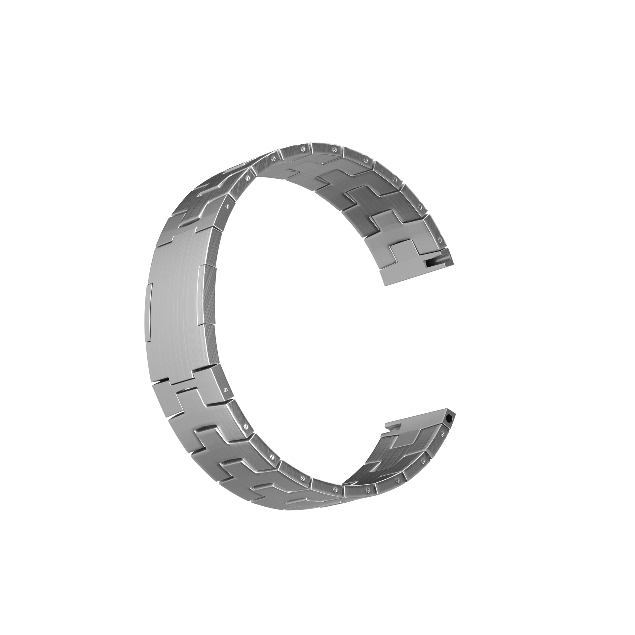 Suunto Vertical 2 Titanium Grain Strap (Flat Buckle) (Silver)