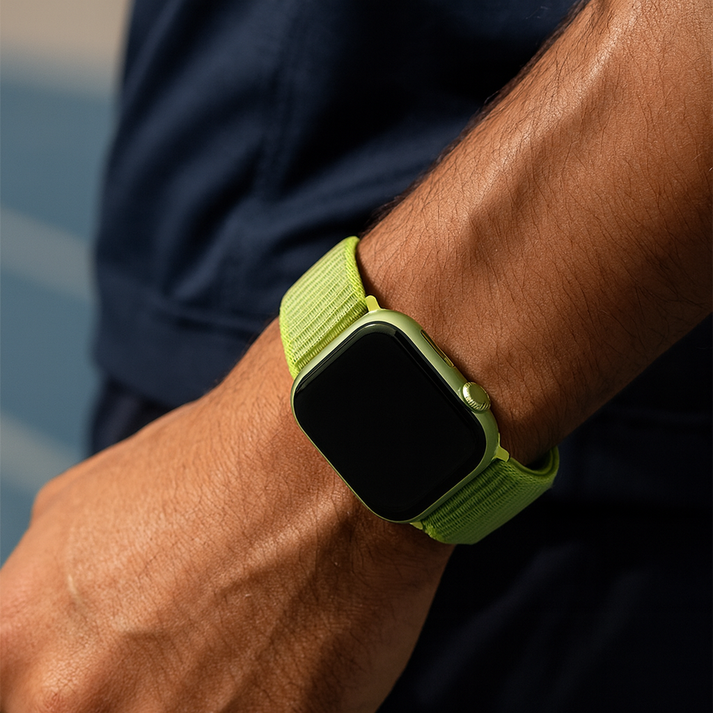 Strap-it Apple Watch Wave Nylon Strap (Field Green)