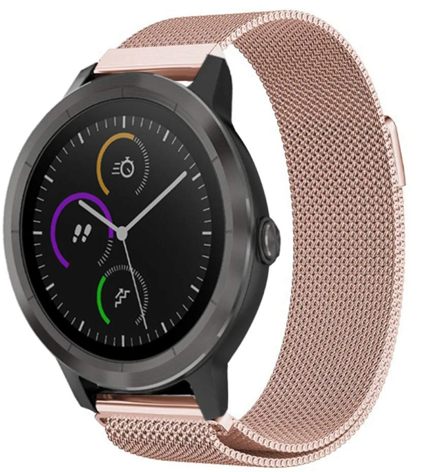 Garmin Vivomove 3s Milanese Metal Strap Strap 39mm Rose Gold