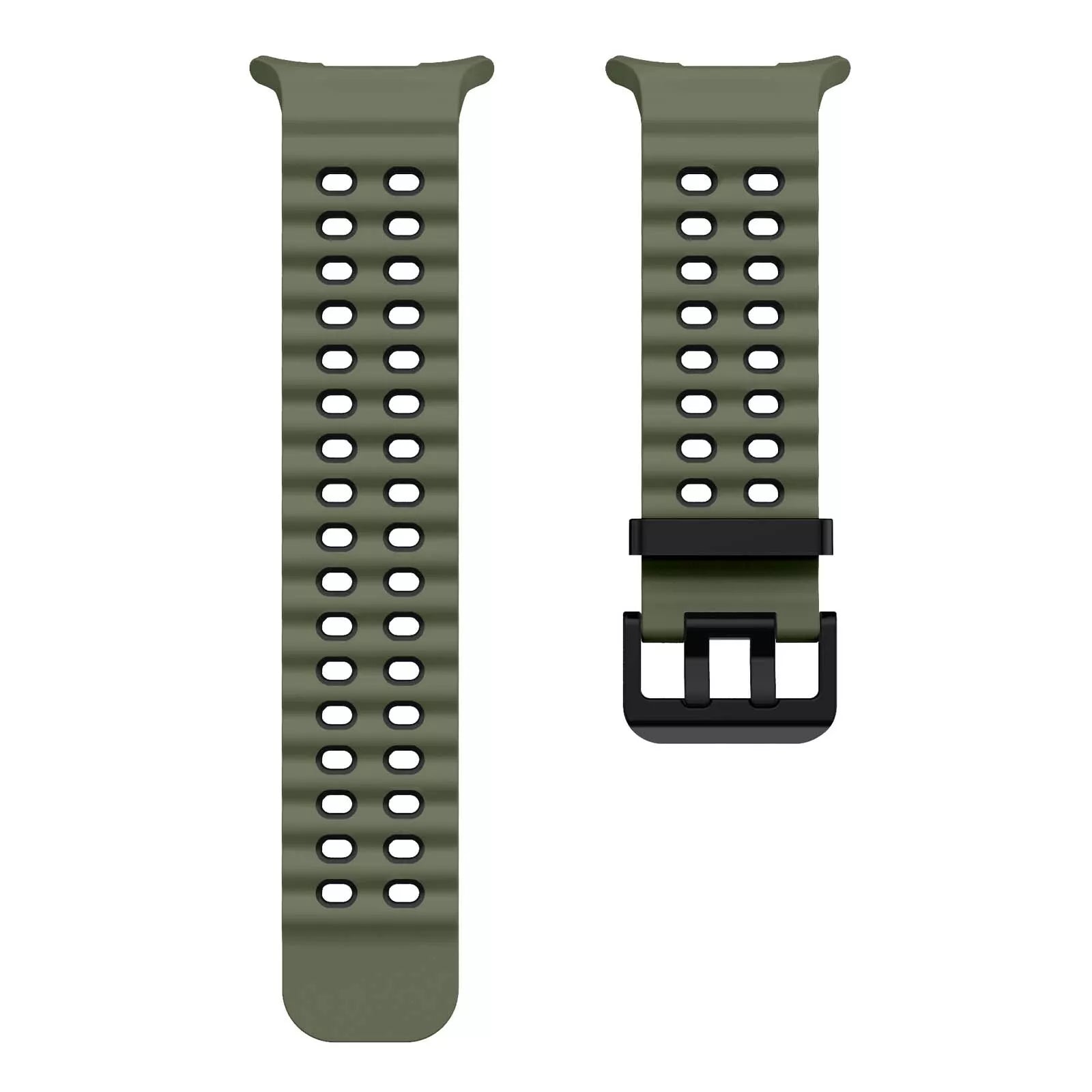 Samsung Galaxy Watch Ultra Wave Silicone Strap (Green/Black)
