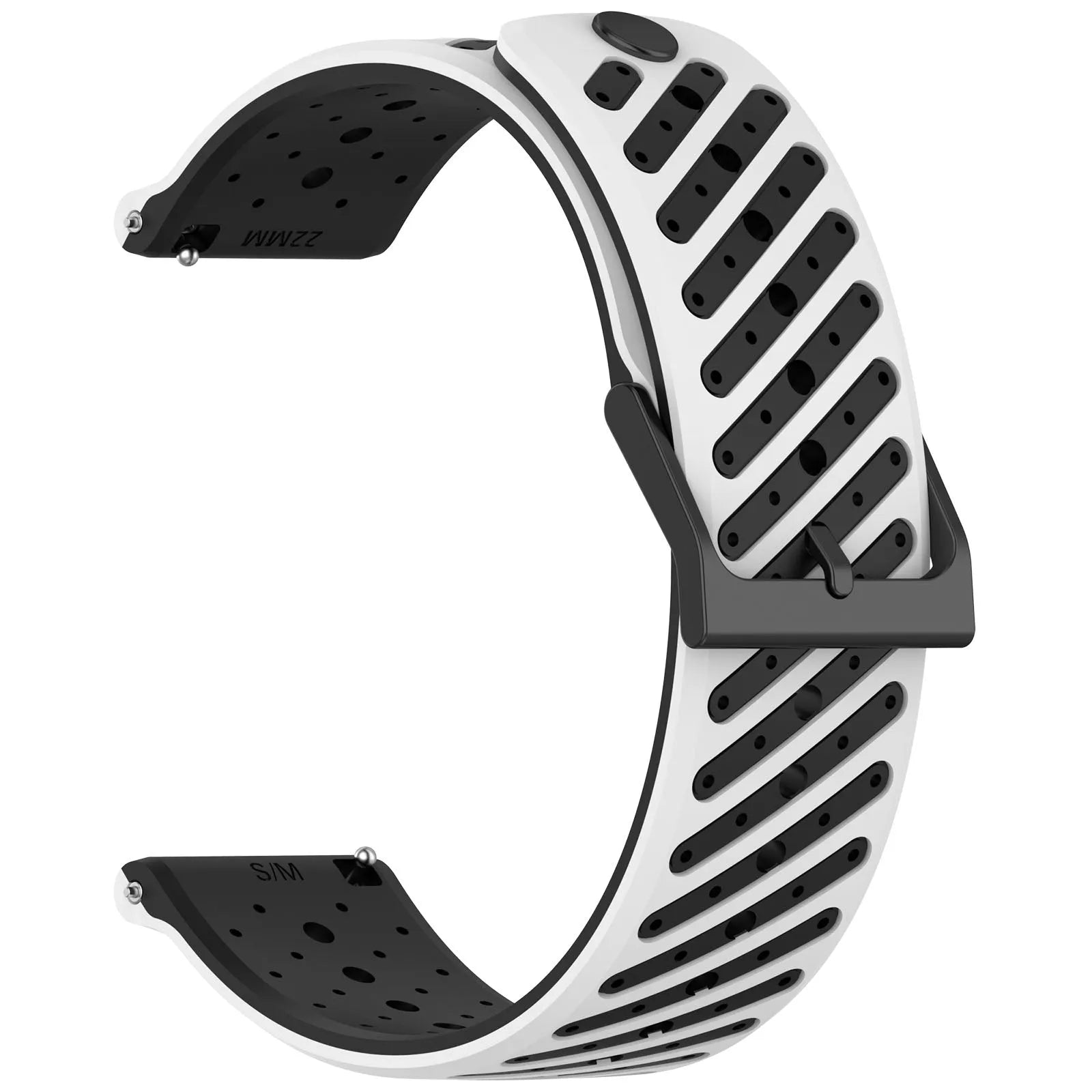 Coros Apex 2 Pro Striped Silicone Strap (White/Black)