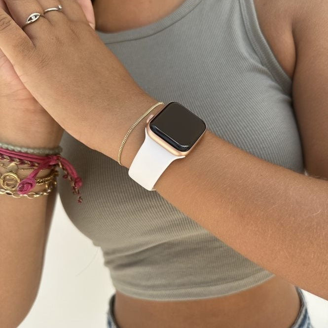 xoxo Wildhearts Apple Watch Silicone Strap (White)