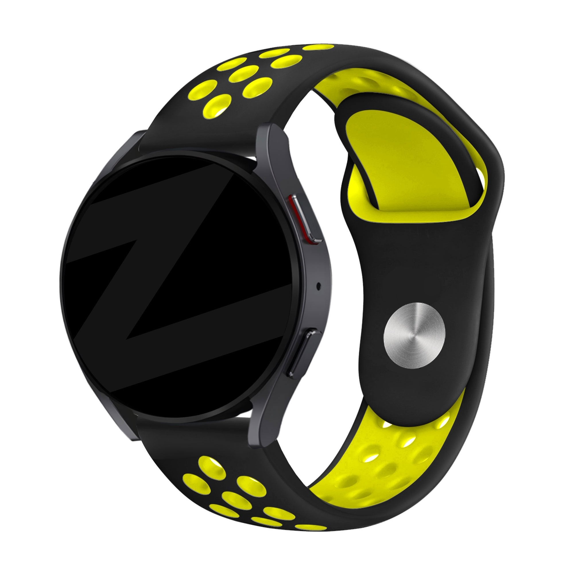 Bandz Amazfit Cheetah (Pro) Sport Strap 'Deluxe' (Black/Yellow)