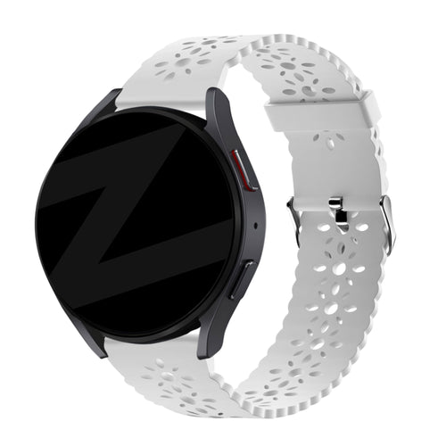 Bandz Coros Pace 2 Patterned Silicone Strap (White)
