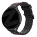 Bandz OnePlus Watch Striped Sport Strap (Black/Red)
