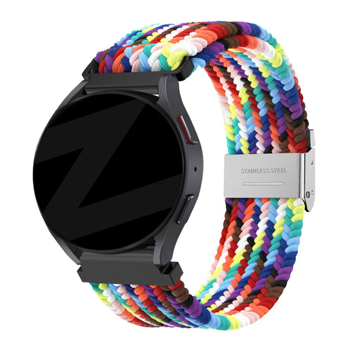 Bandz Garmin Forerunner 165 Woven Nylon Strap (Rainbow)