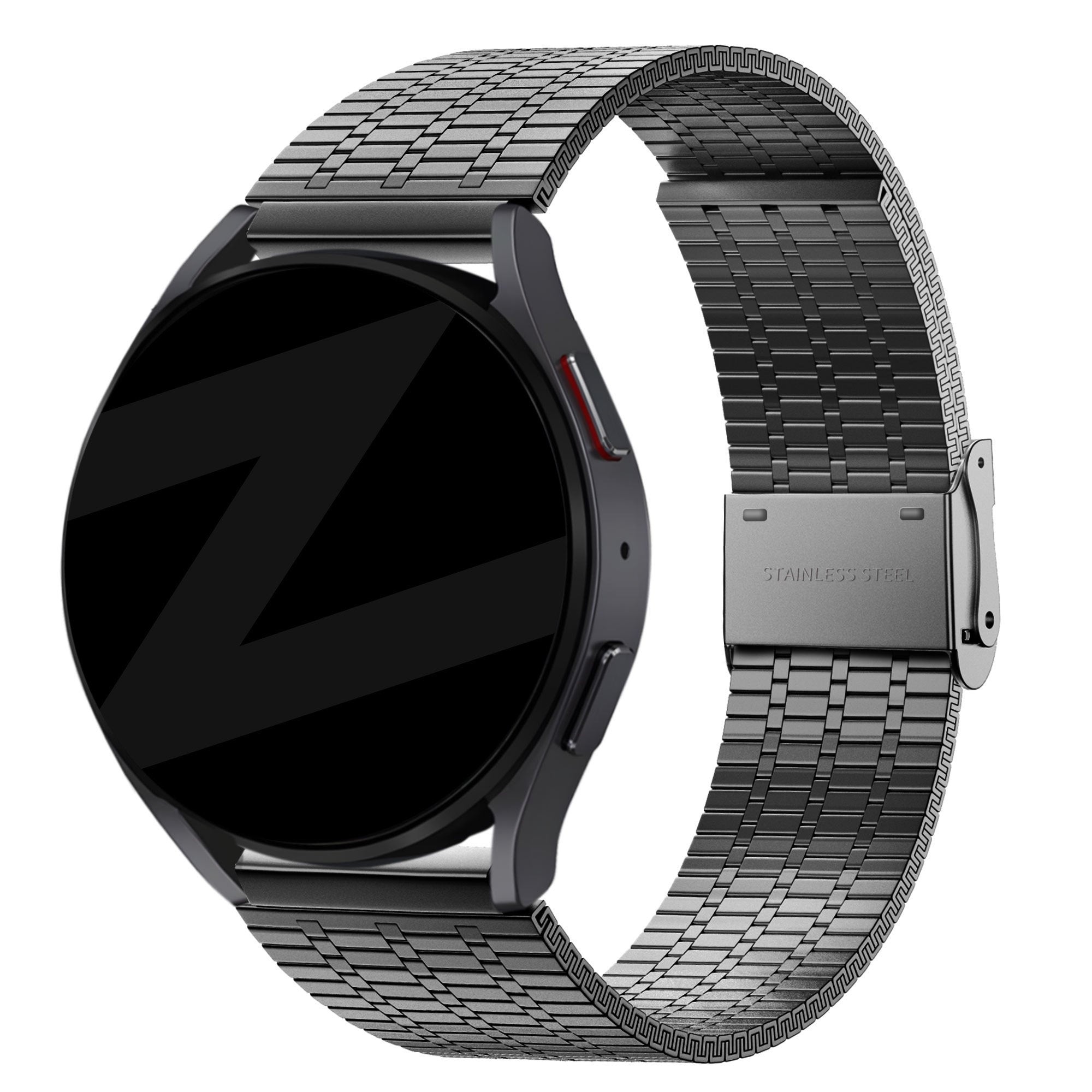 Bandz Amazfit Active 2 Adjustable Steel Strap (Black)