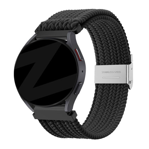 Bandz Garmin Forerunner 265 Woven Nylon Strap (Black)