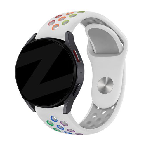 Bandz Gard Pro Health Smartwatch 3 - 41mm Sport Strap 'Deluxe' (White/Colourful)