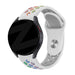 Bandz Samsung Galaxy Watch 4 44mm Sport Strap 'Deluxe' (White/Rainbow)