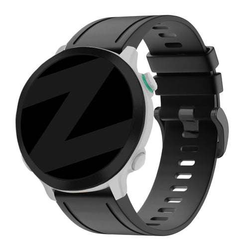 Bandz Garmin Descent Mk2S Buckled Silicone Strap (Black)