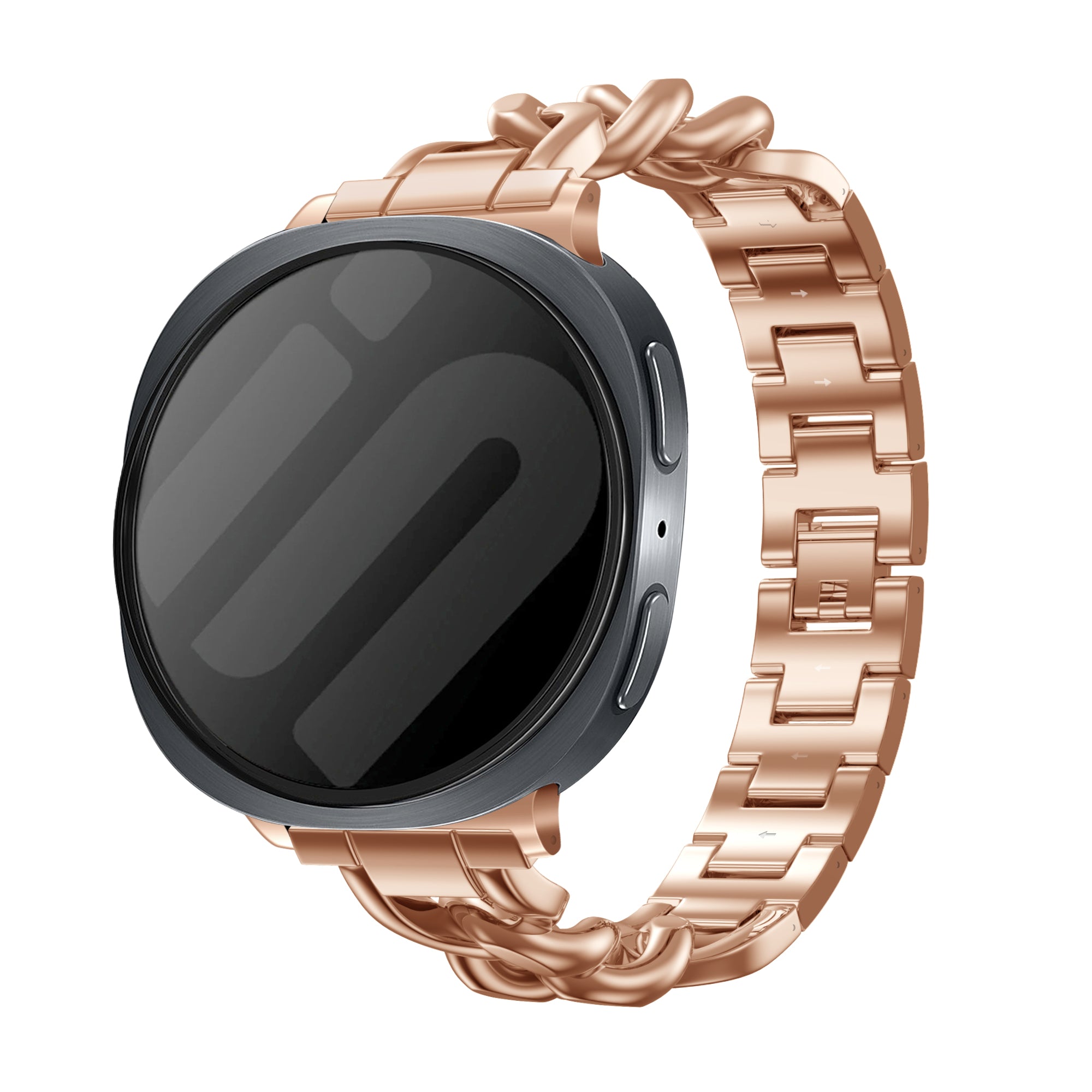 Samsung Galaxy Watch 8 Classic Steel Chain Strap (Rose Gold)