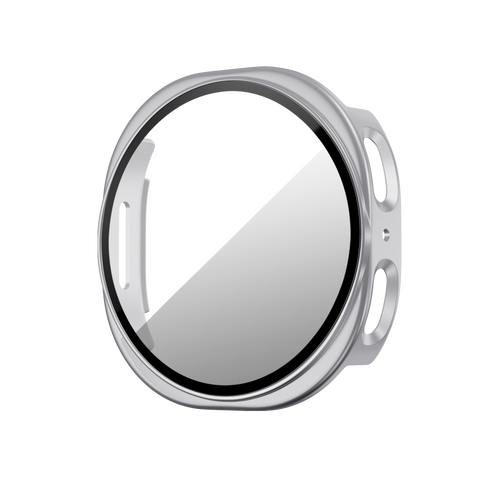 Bandz Samsung Galaxy Watch 8 - 44mm PC Cover with Glass (Silver)