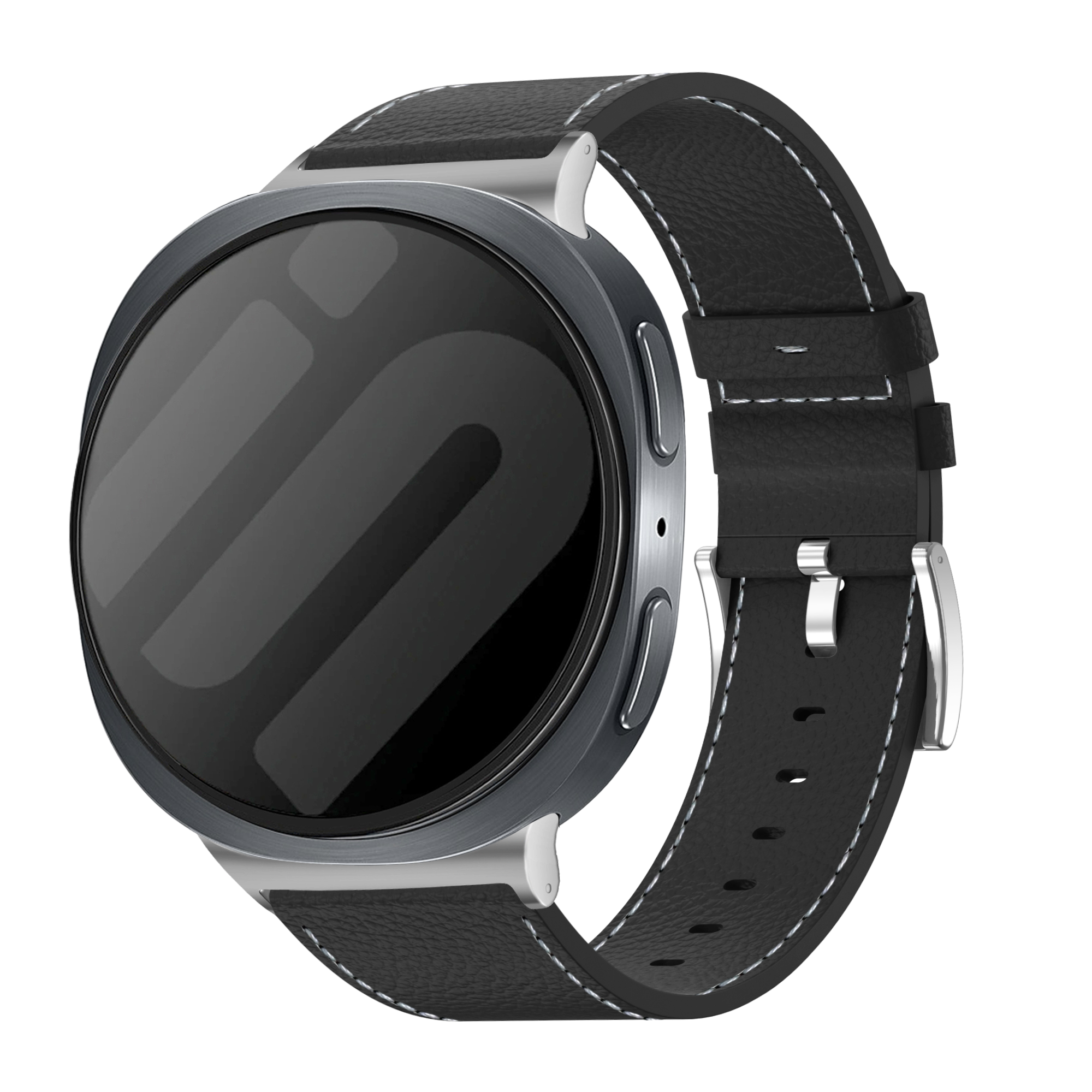 Samsung Galaxy Watch 8 - 44mm Leather Grain Strap (Black)