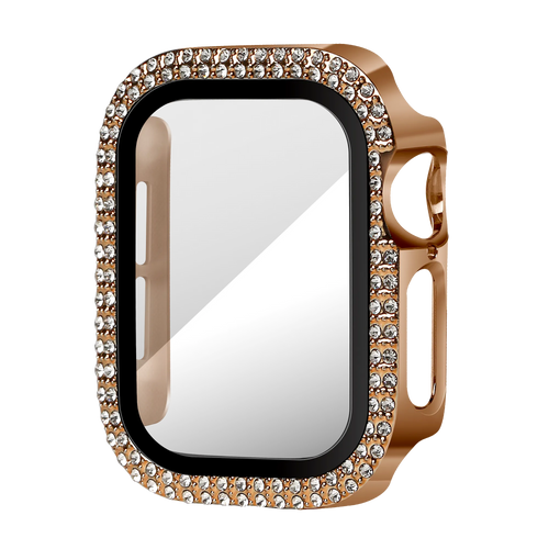 Bandz Apple Watch 10/11 - 42mm Diamond Case with Glass (Rose Gold)