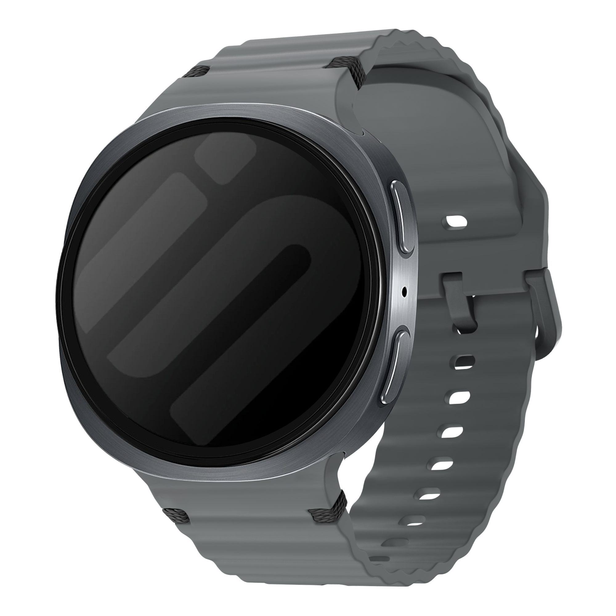 Samsung Galaxy Watch 8 - 40mm Wave Silicone Strap (Dark Grey)