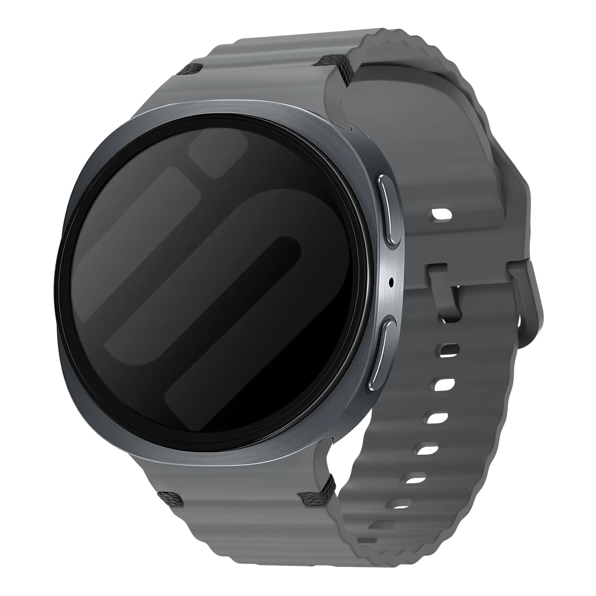Samsung Galaxy Watch 8 - 40mm Wave Silicone Strap (Dark Grey)