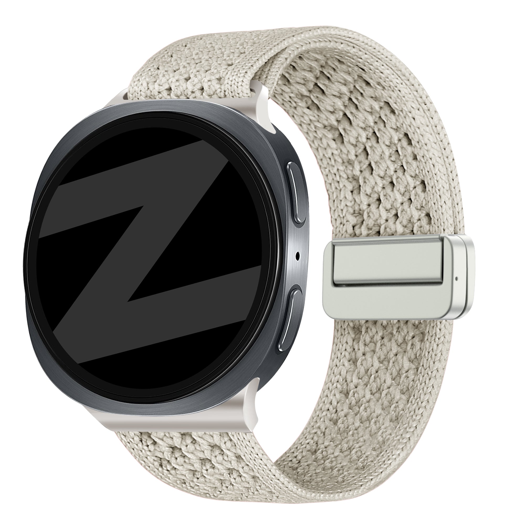 Bandz Samsung Galaxy Watch 8 - 44mm Vintage Nylon Strap (Starlight)