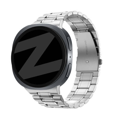 Bandz Samsung Galaxy Watch 8 Classic Steel Strap 'Deluxe' (Silver)