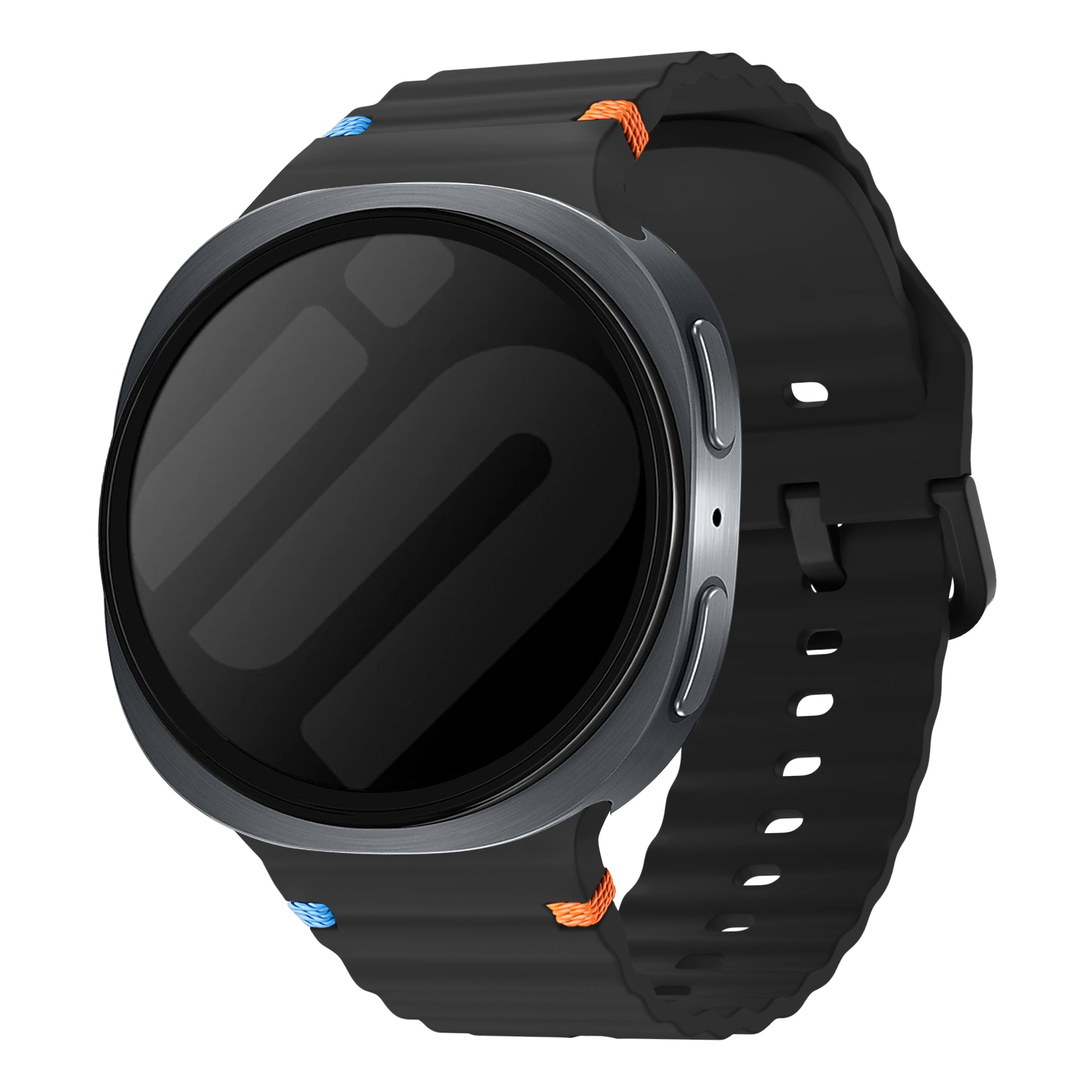 Samsung Galaxy Watch 8 Classic Wave Silicone Strap (Black)