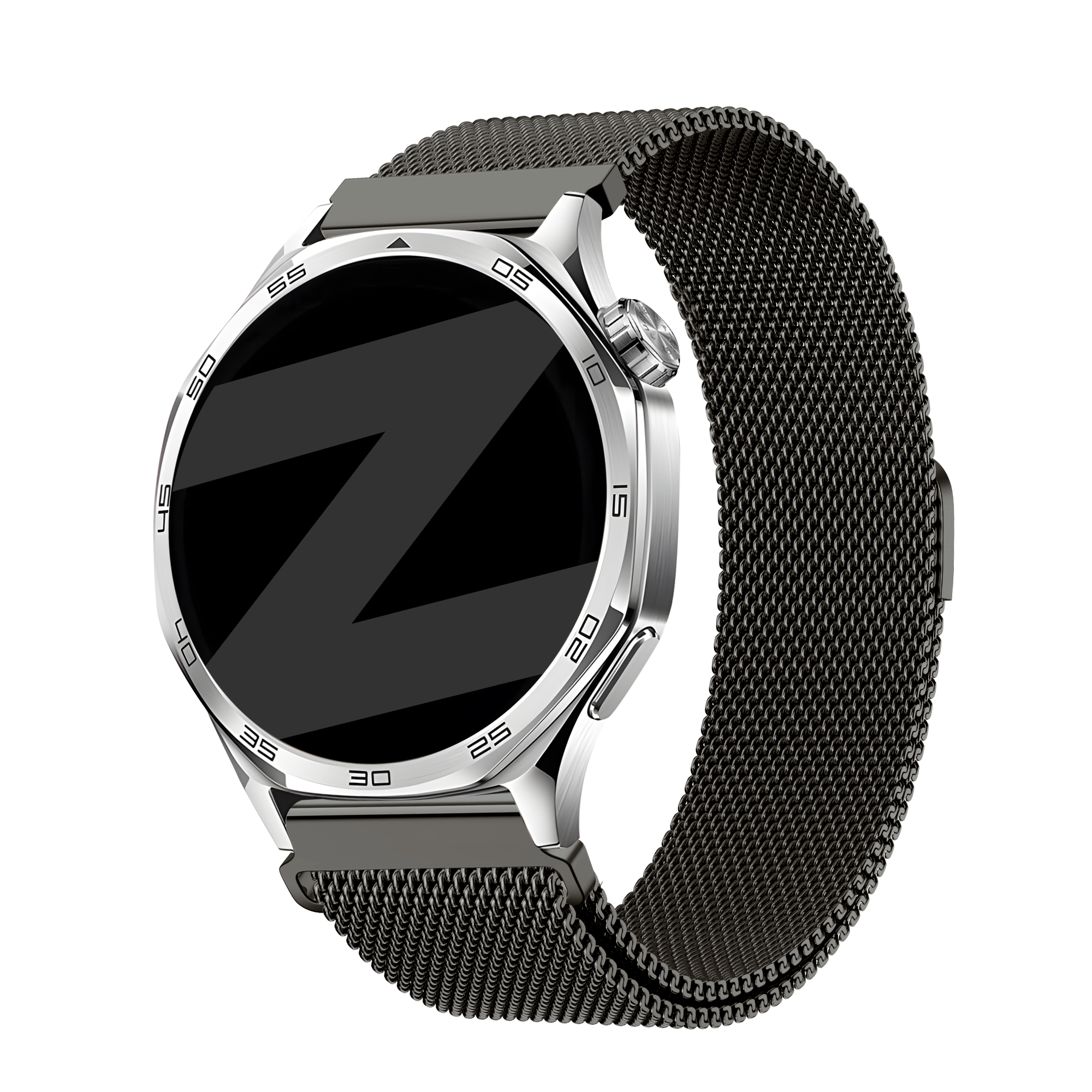 Bandz OnePlus Watch 'One Push' Milanese Strap (Titanium Grey)