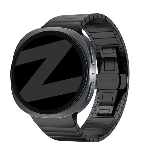 Bandz Samsung Galaxy Watch 8 Classic Steel Strap 'One Bead' (Black)