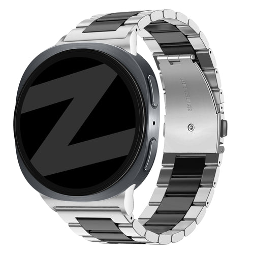 Bandz Samsung Galaxy Watch 8 - 44mm Steel Strap 'Classic' (Silver/Black)