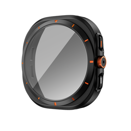 Bandz Samsung Galaxy Watch 7 - 44mm Square PC Case with Glass (Black)