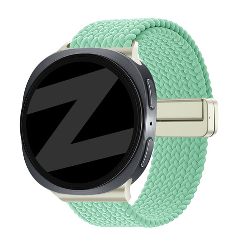Bandz Samsung Galaxy Watch 8 - 40mm Magnetic Braided Strap (Mint Green)