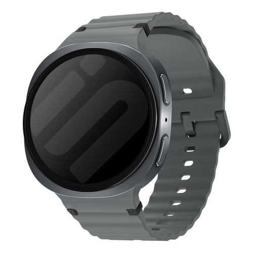 Samsung Galaxy Watch 8 - 44mm Wave Silicone Strap (Dark Grey)