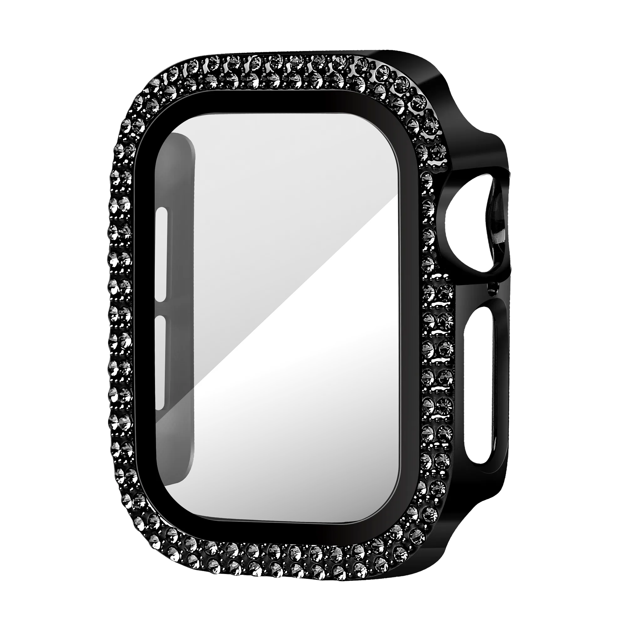 Bandz Apple Watch 10/11 - 42mm Diamond Case with Glass (Black)