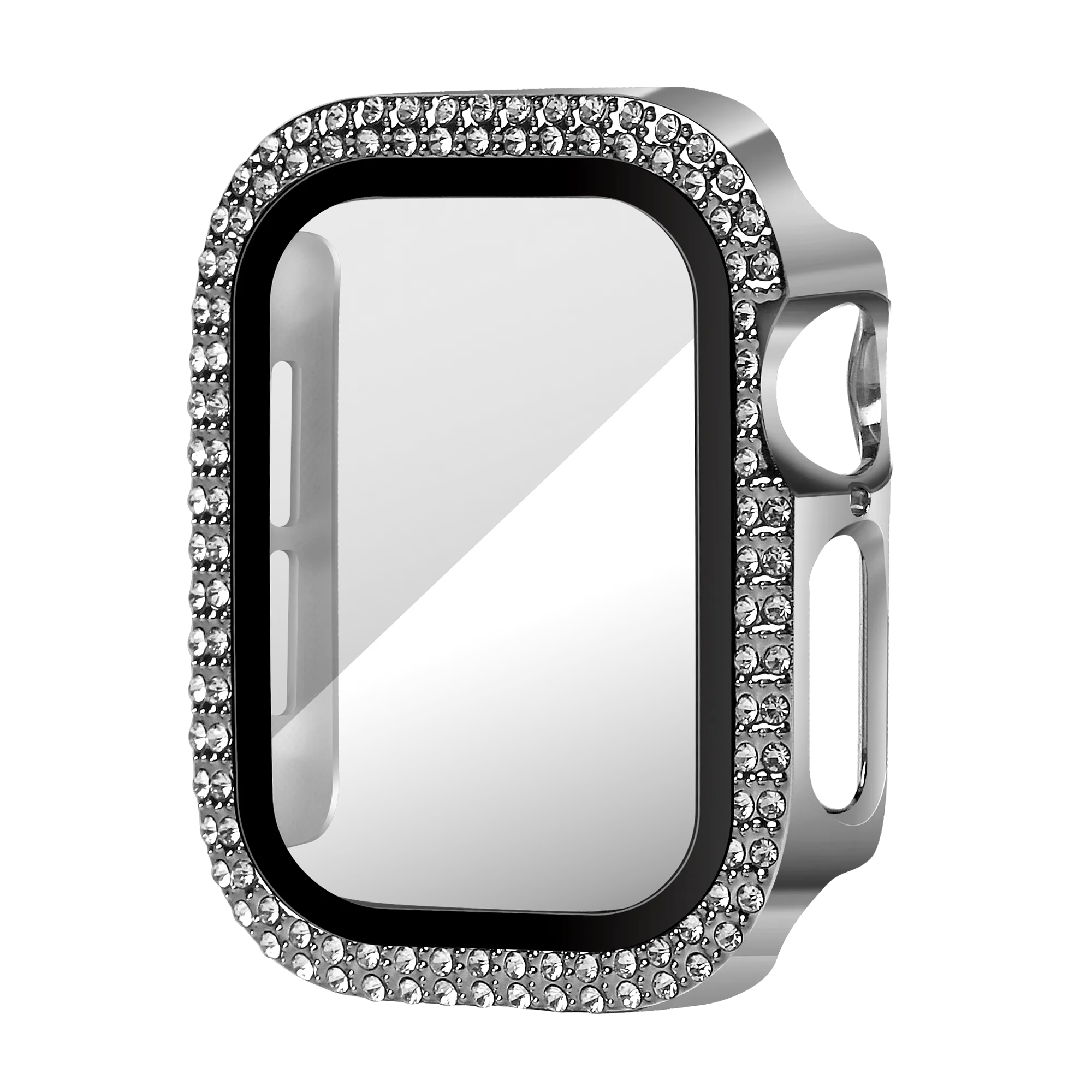 Bandz Apple Watch 10/11 - 42mm Diamond Case with Glass (Silver)