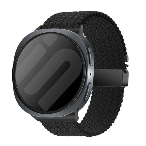 Samsung Galaxy Watch 8 - 44mm Braided Strap with P-Buckle (Black)
