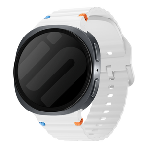 Samsung Galaxy Watch 8 - 40mm Wave Silicone Strap (White)