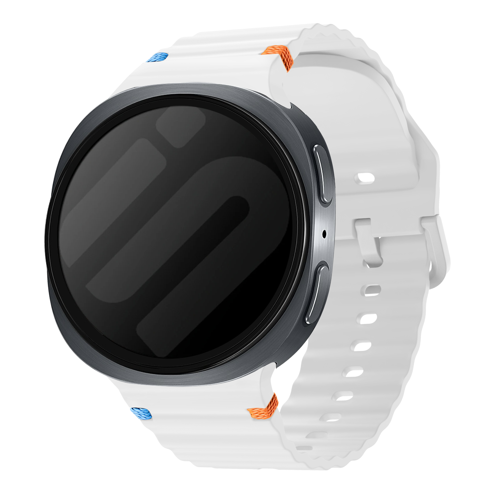 Samsung Galaxy Watch 8 - 40mm Wave Silicone Strap (White)