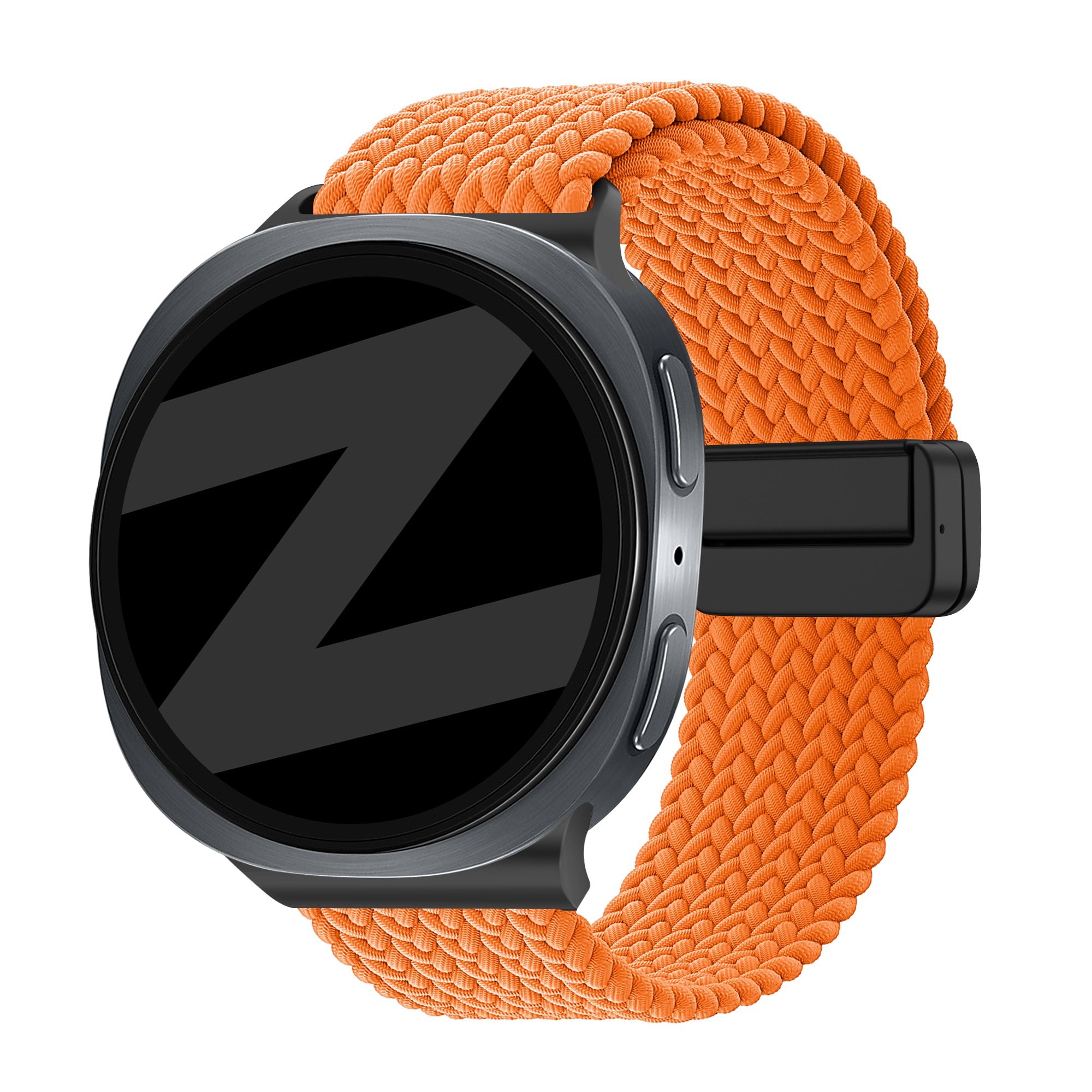 Bandz Samsung Galaxy Watch 8 - 44mm Magnetic Braided Strap (Orange)